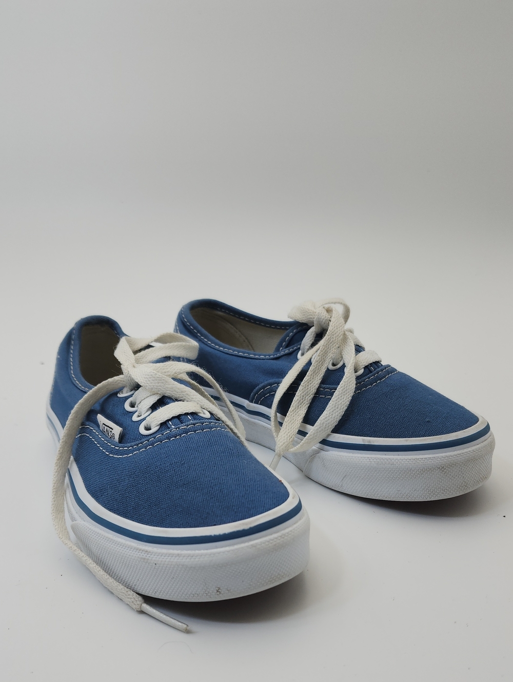 Vans Authentic Navy Blue Low-Top Canvas Sneakers Kids Size 12 - Picture 3 of 12